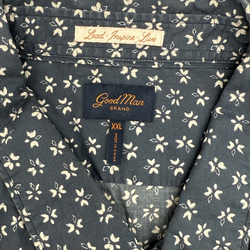 Good Man Brand Navy Floral Shirt XXL